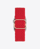 Bracelet Apple Watch en Nylon Tréssé Boucle - Rouge