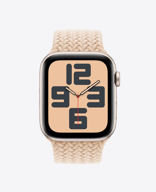 Bracelet Apple Watch en Nylon Tréssé Boucle Unique - Beige