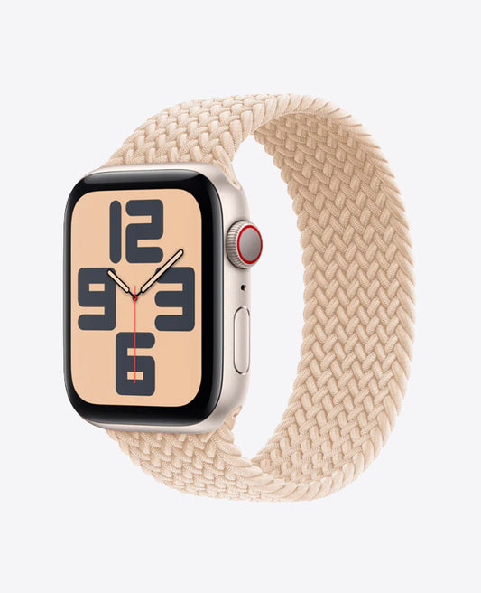 Bracelet Apple Watch en Nylon Tréssé Boucle Unique - Beige