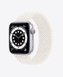 Bracelet Apple Watch en Nylon Tréssé Boucle Unique - Blanc