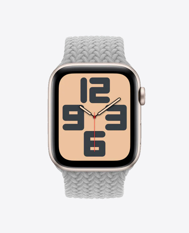 Bracelet Apple Watch en Nylon Tréssé Boucle Unique - Gris