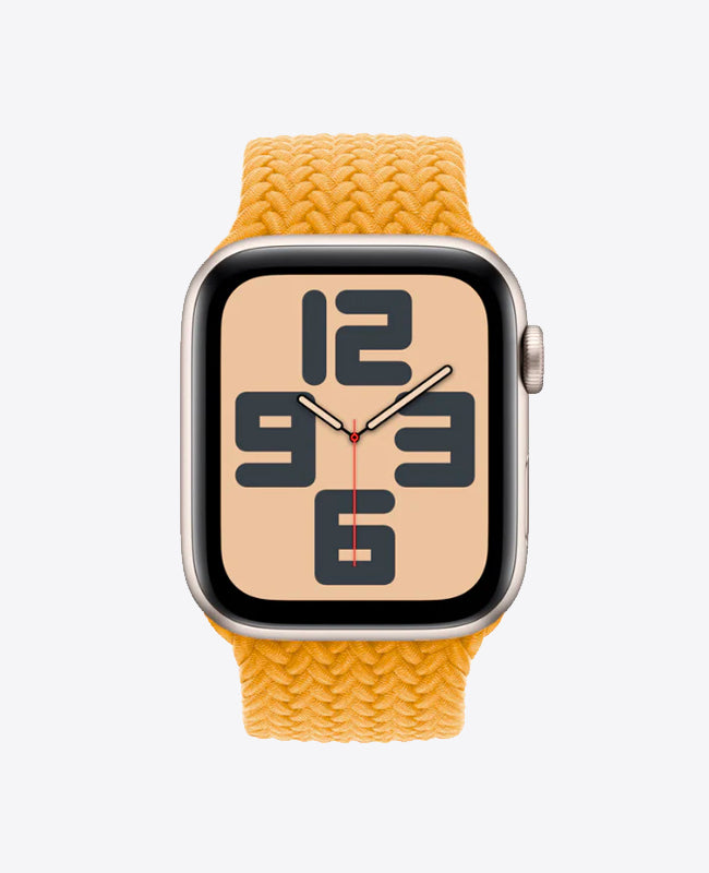 Bracelet Apple Watch en Nylon Tréssé Boucle Unique - Jaune