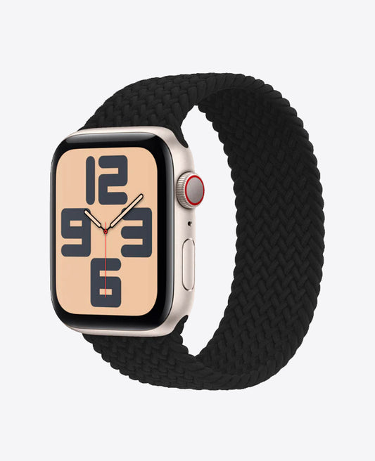 Bracelet Apple Watch en Nylon Tréssé Boucle Unique - Noir