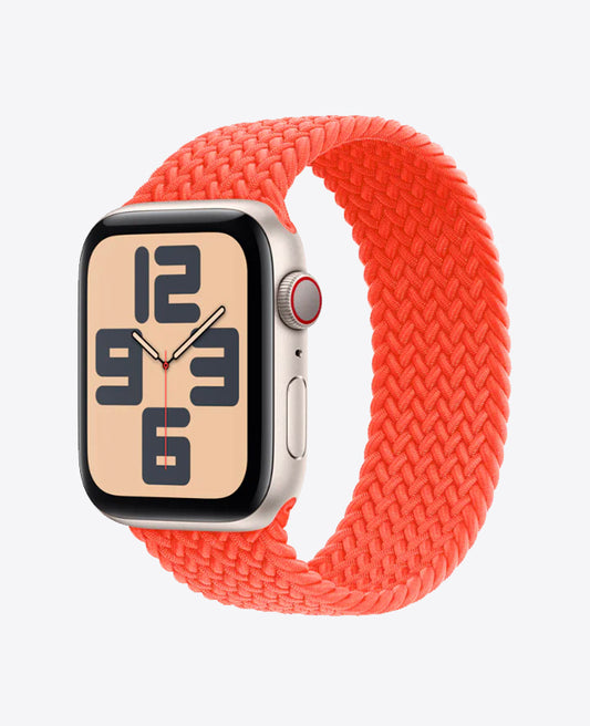 Bracelet Apple Watch en Nylon Tréssé Boucle Unique - Orange