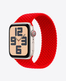 Bracelet Apple Watch en Nylon Tréssé Boucle Unique - Rouge