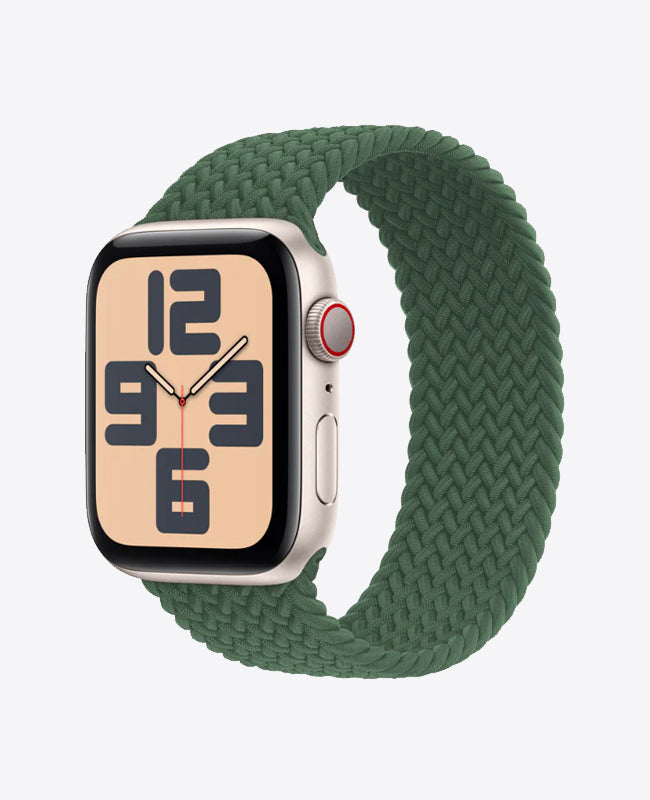 Bracelet Apple Watch en Nylon Tréssé Boucle Unique - Vert Sapin