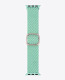 Bracelet Apple Watch en Nylon Tréssé Boucle - Vert Pistache