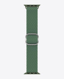 Bracelet Apple Watch en Nylon Tréssé Boucle - Vert Foncé