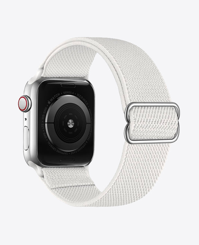 Bracelet Apple Watch en Nylon Élastique - Blanc