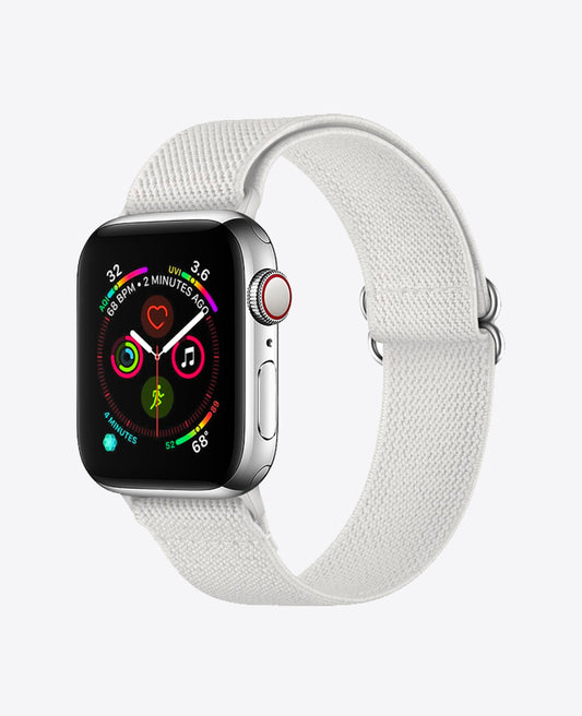 Bracelet Apple Watch en Nylon Élastique - Blanc