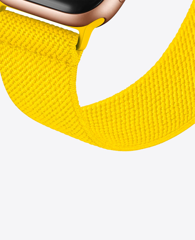 Bracelet Apple Watch en Nylon Élastique - Jaune