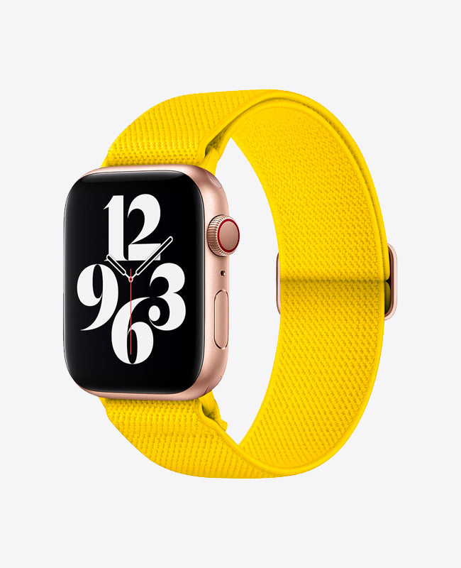 Bracelet Apple Watch en Nylon Élastique - Jaune