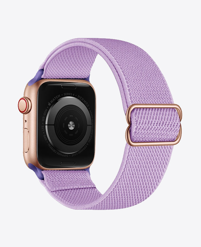 Bracelet Apple Watch en Nylon Élastique - Lilas