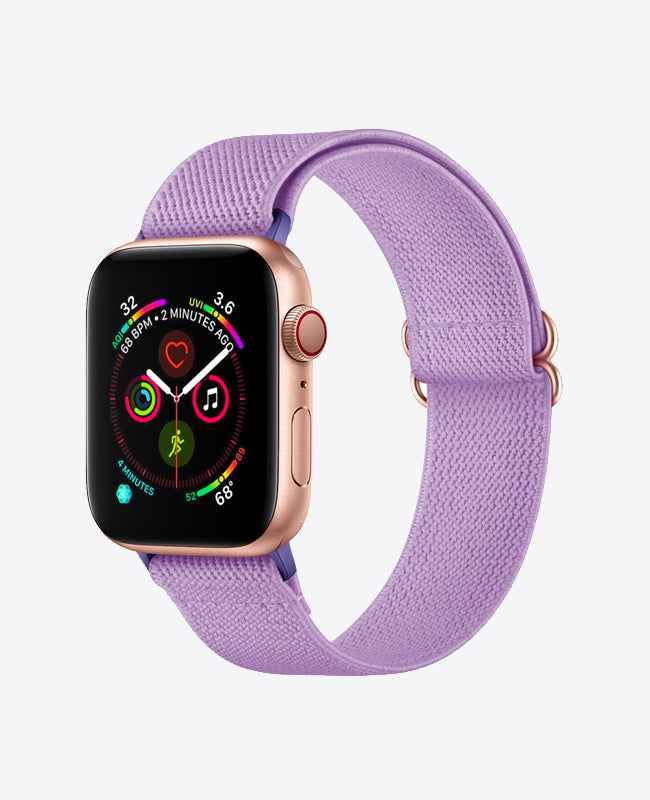 Bracelet Apple Watch en Nylon Élastique - Lilas