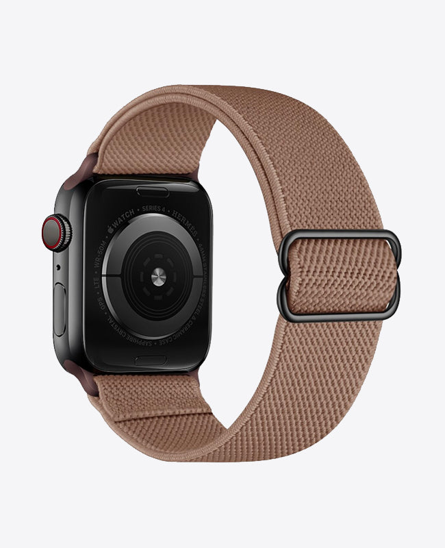 Bracelet Apple Watch en Nylon Élastique - Marron