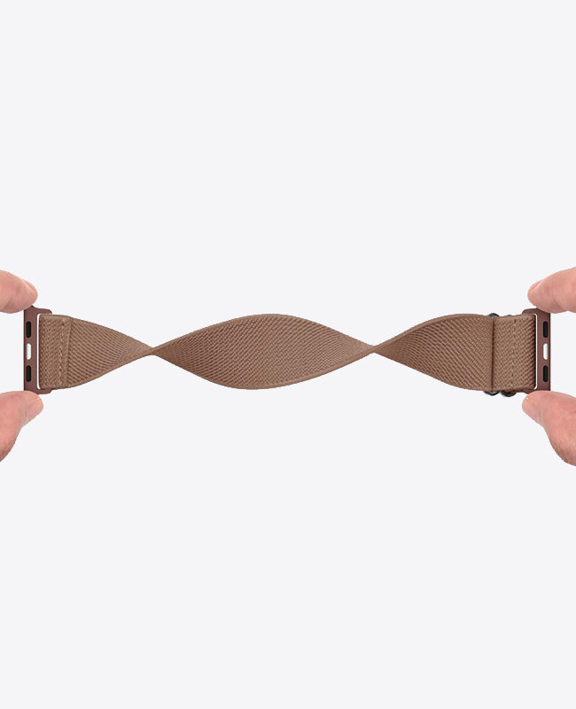 Bracelet Apple Watch en Nylon Élastique - Marron