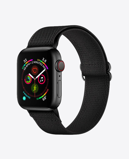 Bracelet Apple Watch en Nylon Élastique - Noir