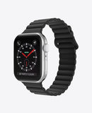 Bracelet Apple Watch en Silicone Boucle Magnétique - Noir