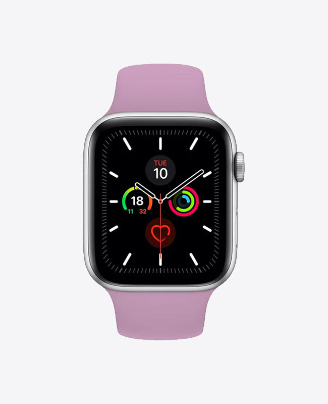 Bracelet Apple Watch en Silicone - Mauve