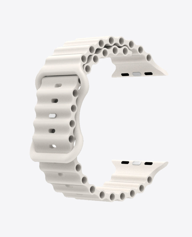 Bracelet Apple Watch en Silicone Ocean - Blanc