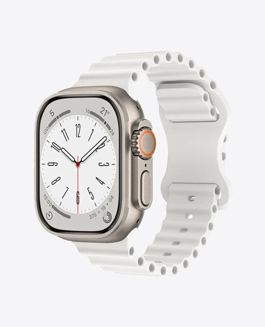 Bracelet Apple Watch en Silicone Ocean - Blanc