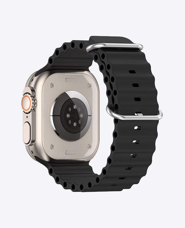 Bracelet Apple Watch en Silicone Ocean Boucle - Noir