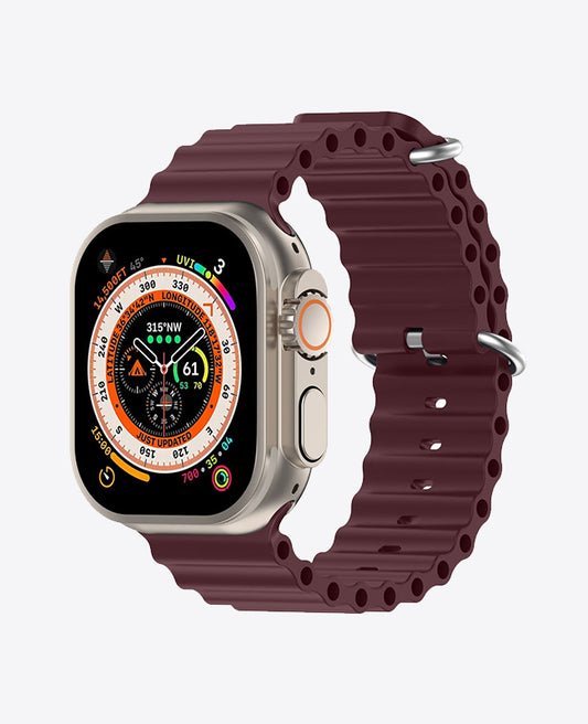 Bracelet Apple Watch en Silicone Ocean Boucle - Rouge Bordeaux