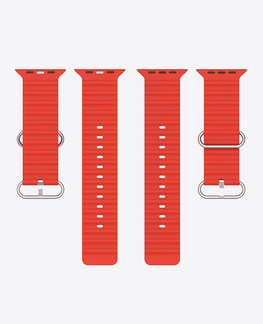 Bracelet Apple Watch en Silicone Ocean Boucle - Rouge