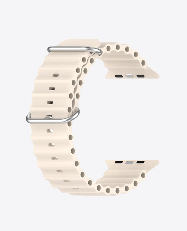 Bracelet Apple Watch en Silicone Ocean Boucle - Starlight