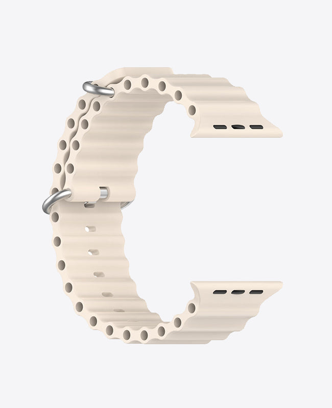 Bracelet Apple Watch en Silicone Ocean Boucle - Starlight