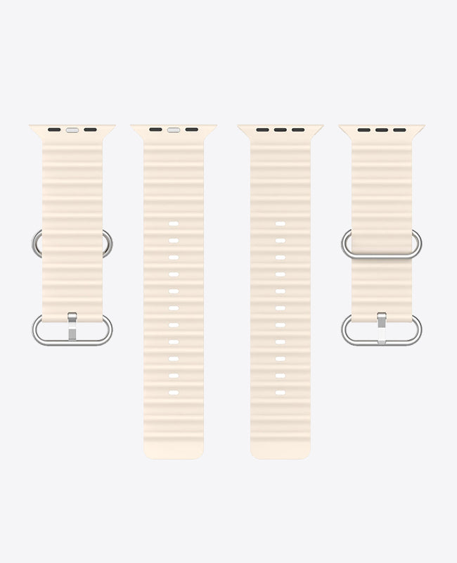Bracelet Apple Watch en Silicone Ocean Boucle - Starlight