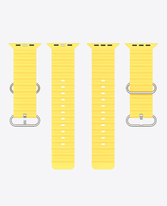 Bracelet Apple Watch en Silicone Ocean Boucle - Jaune