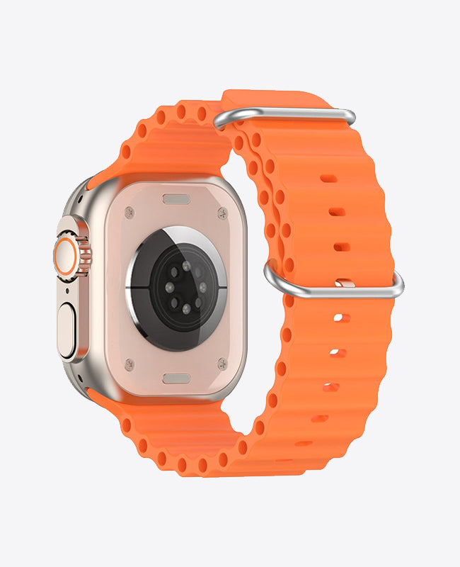 Bracelet Apple Watch en Silicone Ocean Boucle - Orange