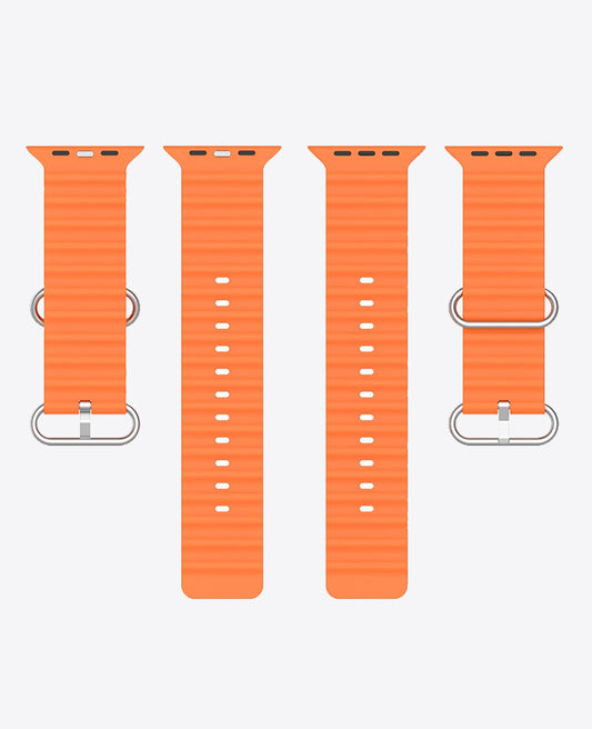 Bracelet Apple Watch en Silicone Ocean Boucle - Orange