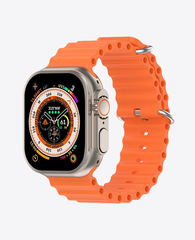 Bracelet Apple Watch en Silicone Ocean Boucle - Orange