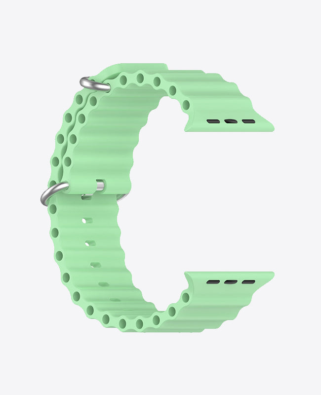 Bracelet Apple Watch en Silicone Ocean Boucle - Vert Sauge