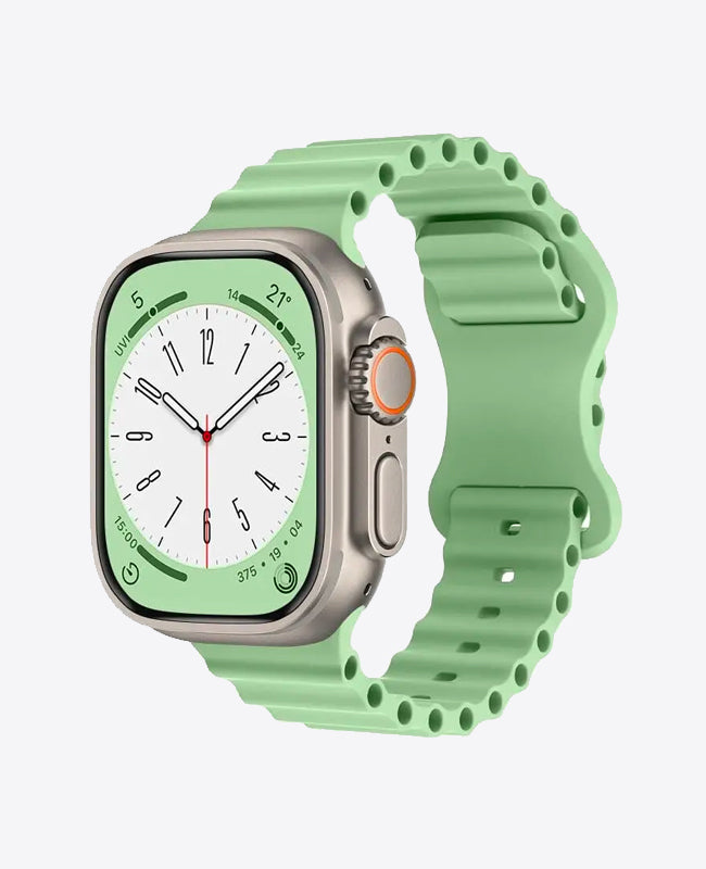 Bracelet Apple Watch en Silicone Ocean - Vert Pistache