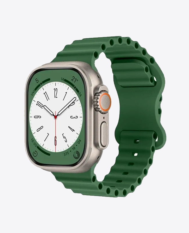 Bracelet Apple Watch en Silicone Ocean - Vert