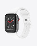 Bracelet Apple Watch en Silicone Papillon - Blanc