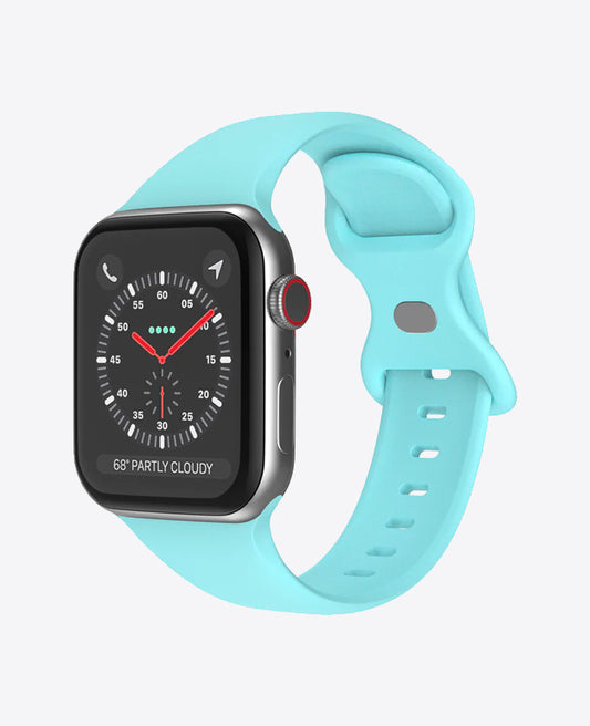 Bracelet Apple Watch en Silicone Papillon - Bleu Saphir