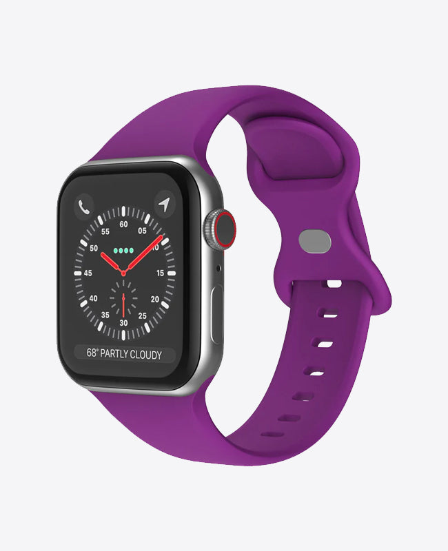 Bracelet Apple Watch en Silicone Papillon - Violet
