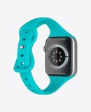 Bracelet Apple Watch en Silicone Slim - Bleu Turquoise