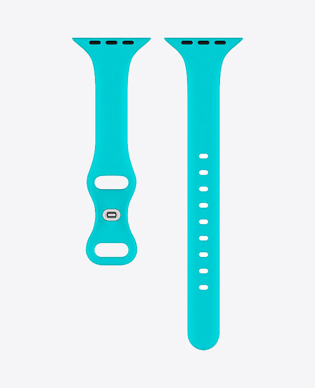 Bracelet Apple Watch en Silicone Slim - Bleu Turquoise