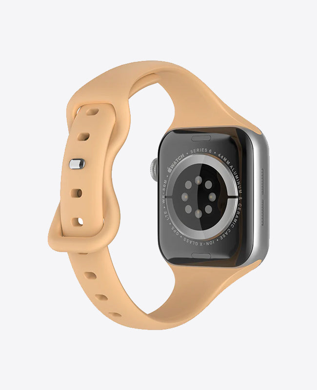 Bracelet Apple Watch en Silicone Slim - Brun