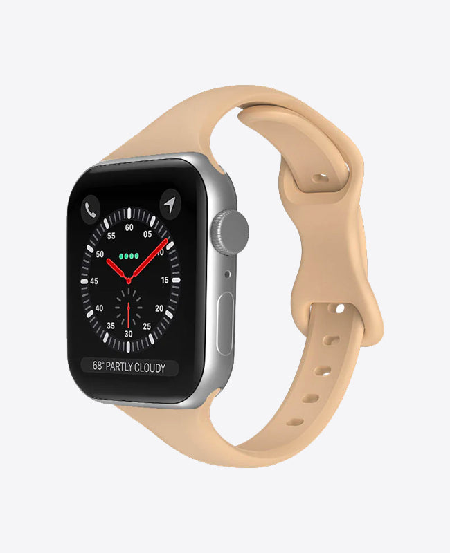 Bracelet Apple Watch en Silicone Slim - Brun