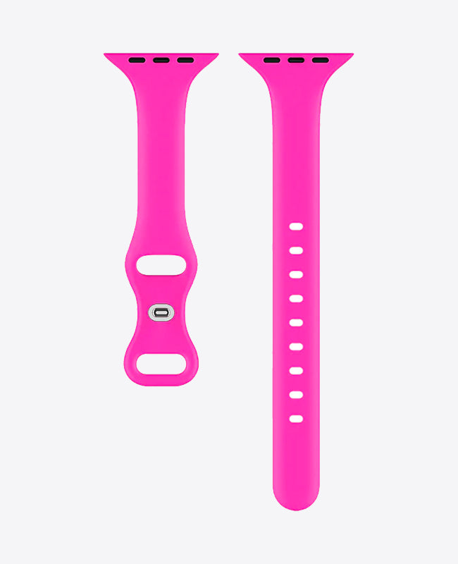 Bracelet Apple Watch en Silicone Slim - Fuchsia