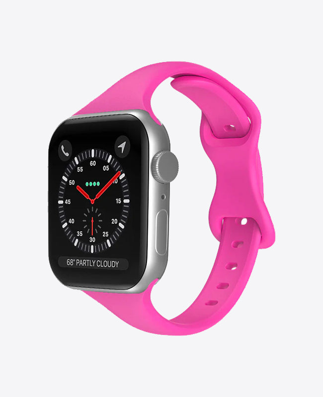 Bracelet Apple Watch en Silicone Slim - Fuchsia