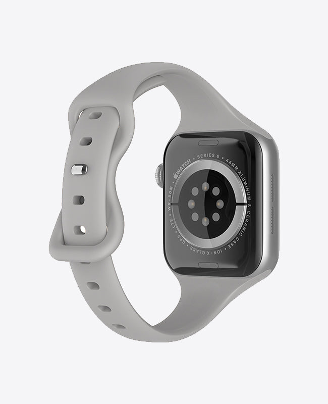 Bracelet Apple Watch en Silicone Slim - Gris