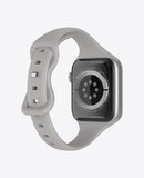 Bracelet Apple Watch en Silicone Slim - Gris