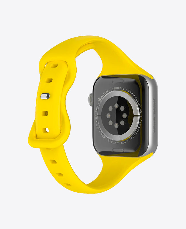 Bracelet Apple Watch en Silicone Slim - Jaune